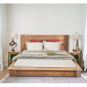 Nhật 03 - 1m8 : Giường Ngủ Gỗ Sồi - Kiểu Nhật + Dạng Bệt